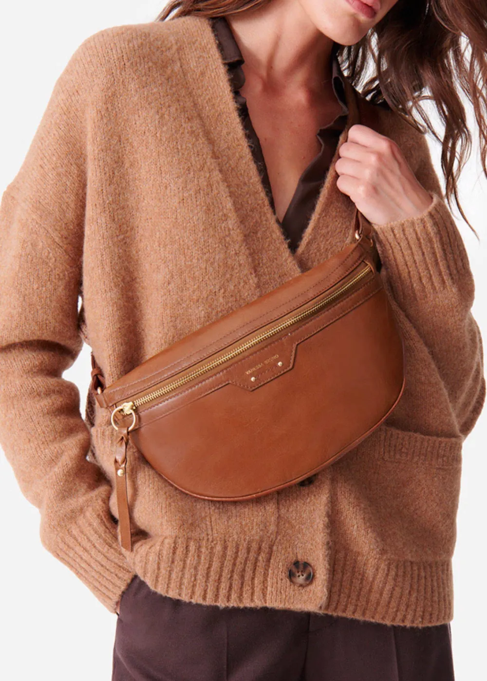 Discount Vanessa Bruno Sac Banane in Havana Accessories